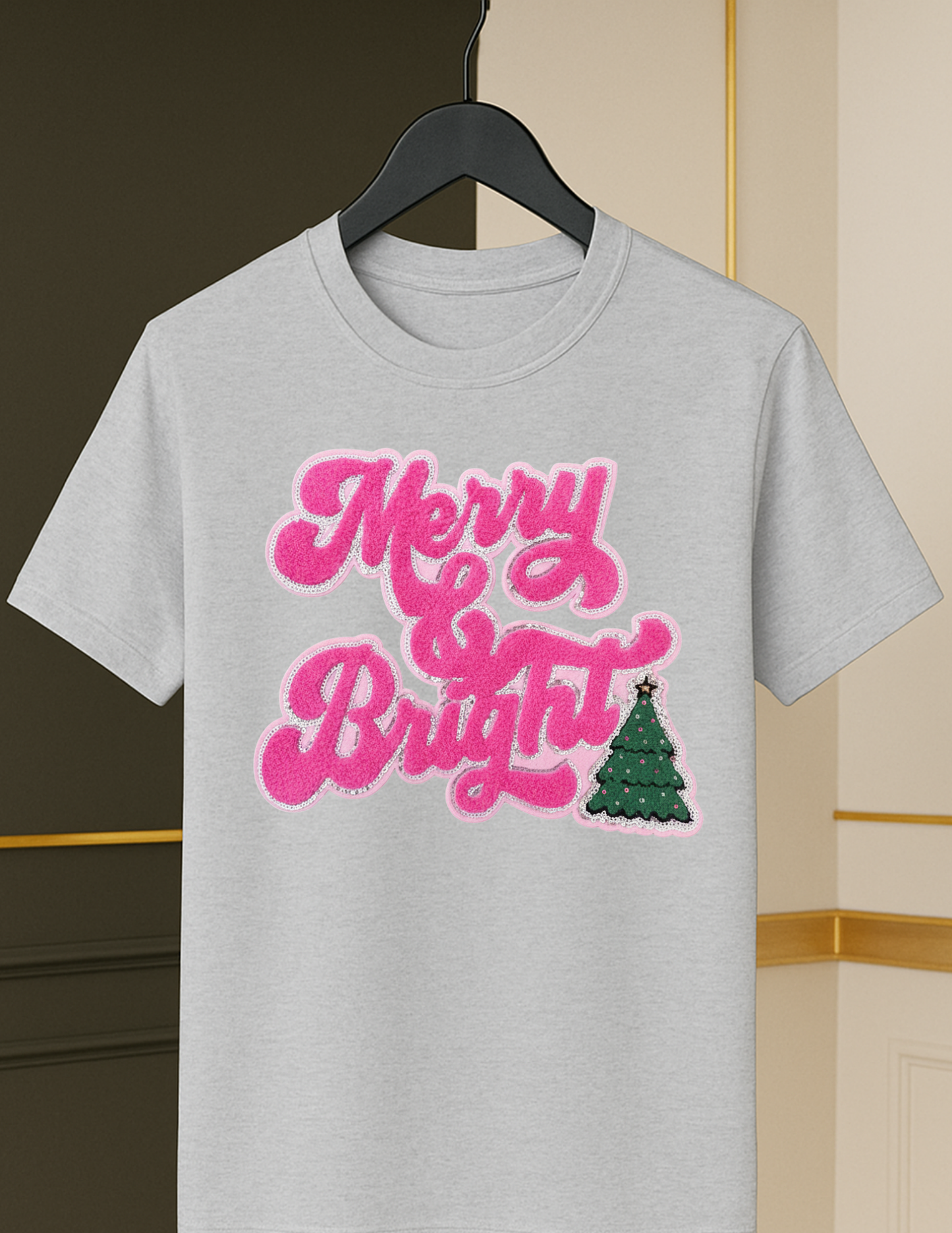 “Merry & Bright” Chenille Tee — Limited Holiday Edition