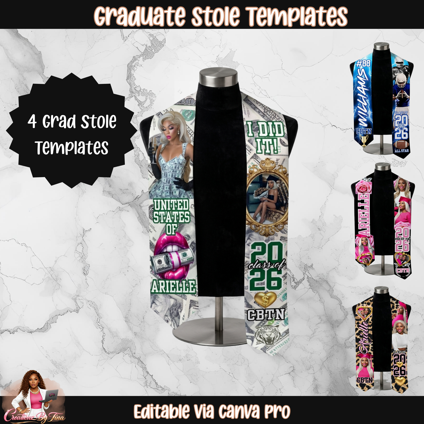 🎓 Graduate Stole Templates