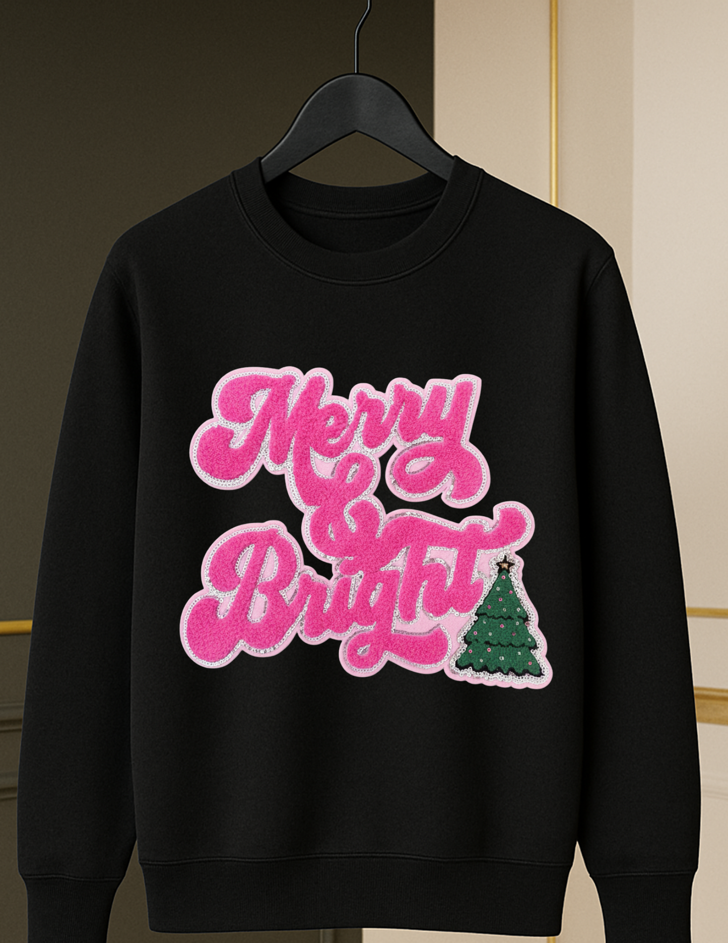 🎄 “Merry & Bright” Chenille Sweater — Premium Holiday Edition