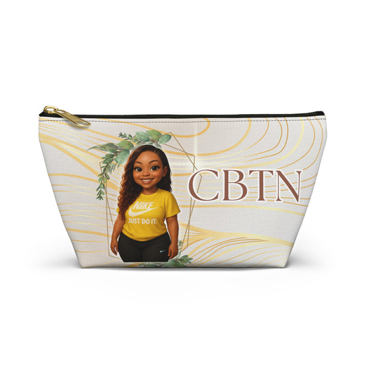 Personalized Accessory Pouch - Custom Illustration & Quote Design