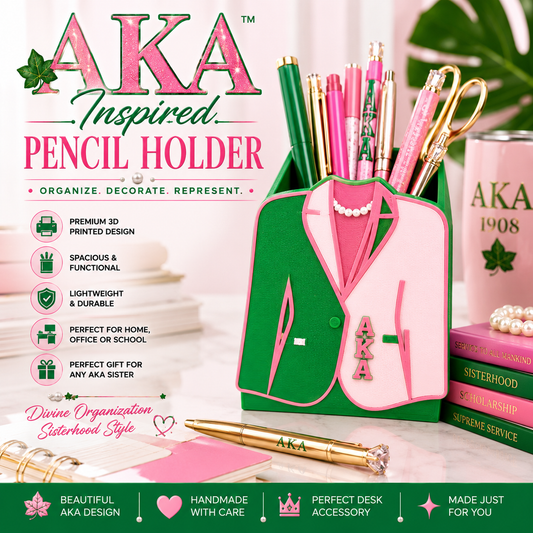 AKA Inspired Pencil Holder