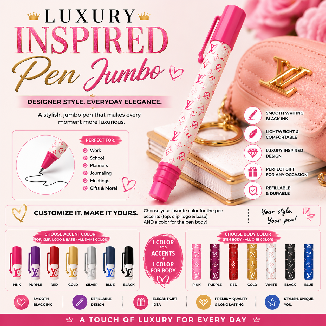 Jumbo Luxury Inspired Ink Pen