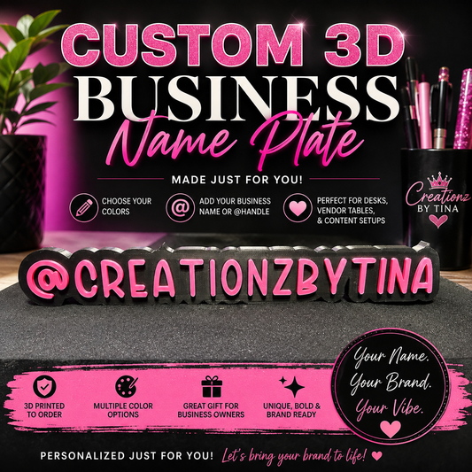 Custom 3D Business Name Plate
