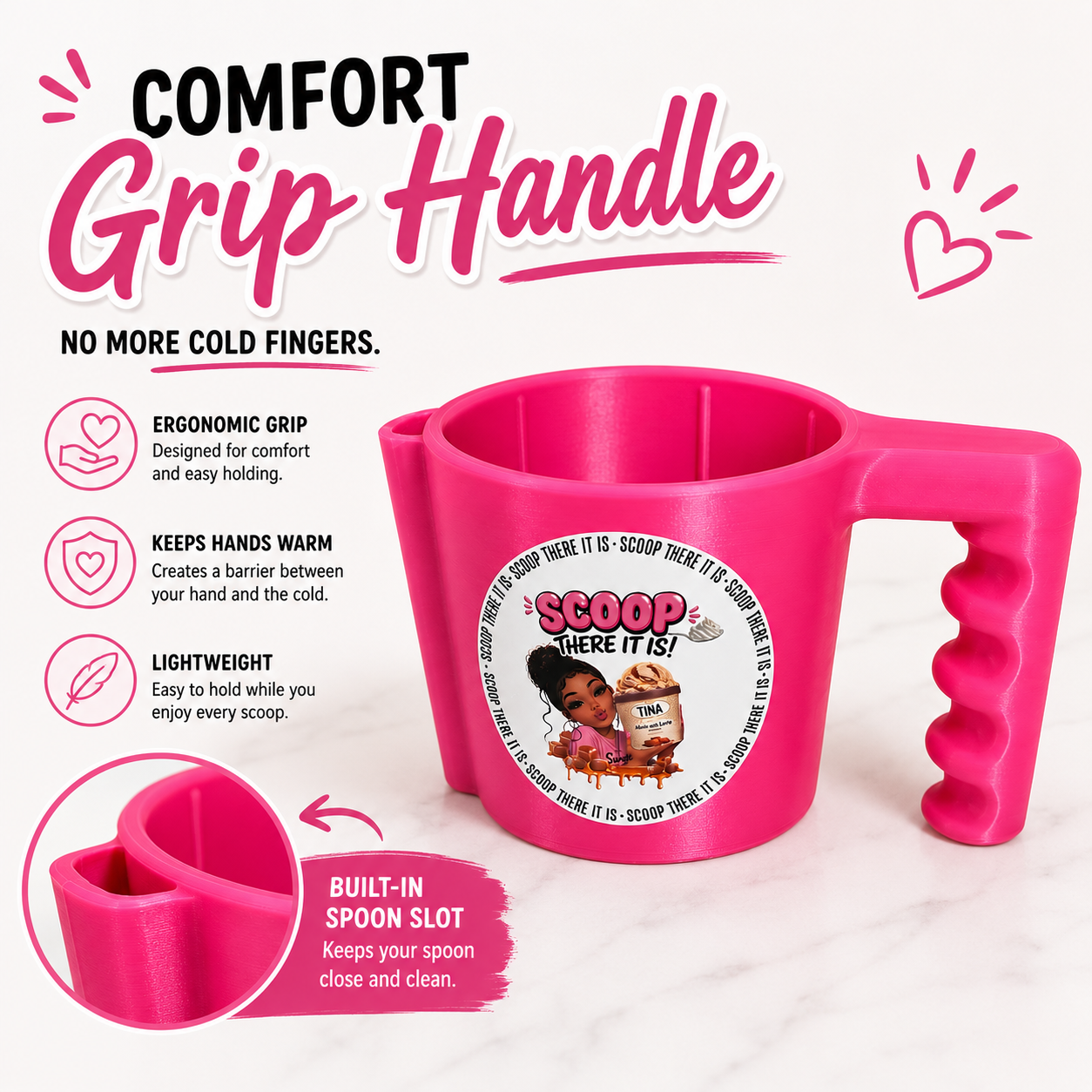 🍨 Scoop There It Is™ Ice Cream Pint Holder