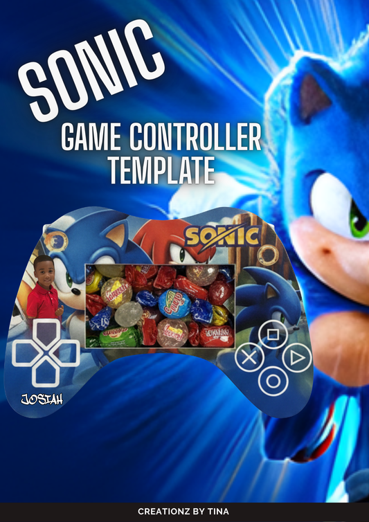 Sonic Game Controller Template | Digital Download