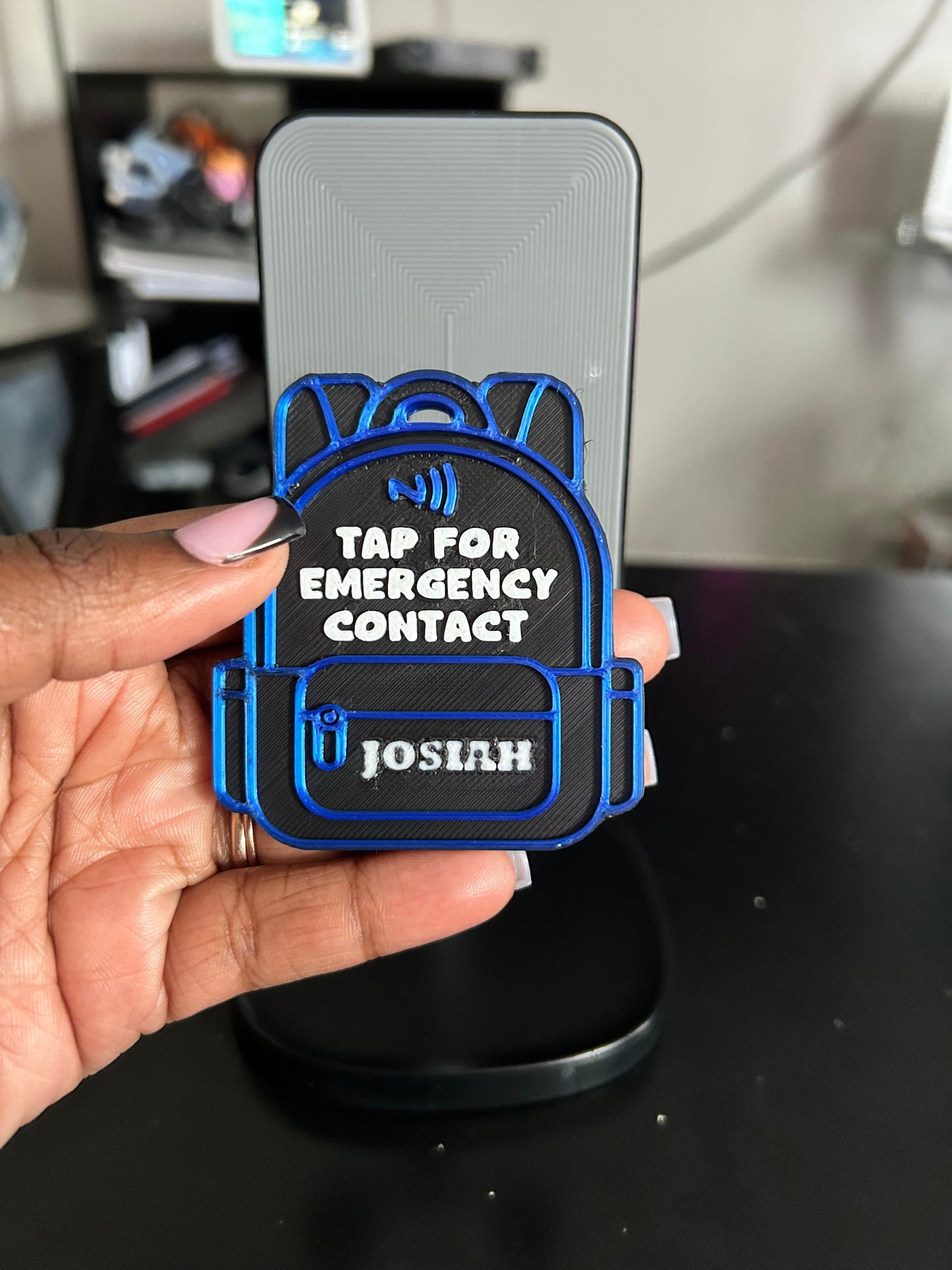 NFC Tap for Emergency Contact Keychain