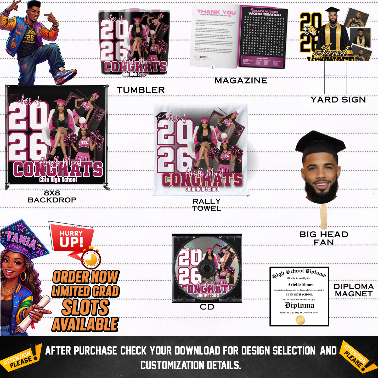 🎓 GRADUATION PACKAGE COLLECTION ,CUSTOM MADE JUST FOR YOUR GRAD 🎓