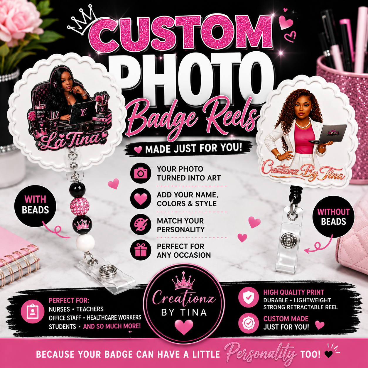 Custom Photo Badge Reel