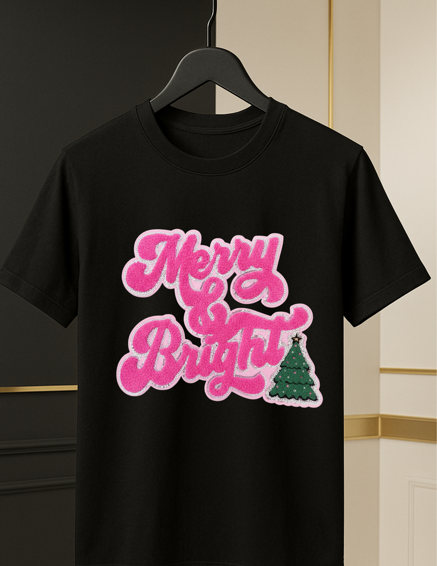 “Merry & Bright” Chenille Tee — Limited Holiday Edition