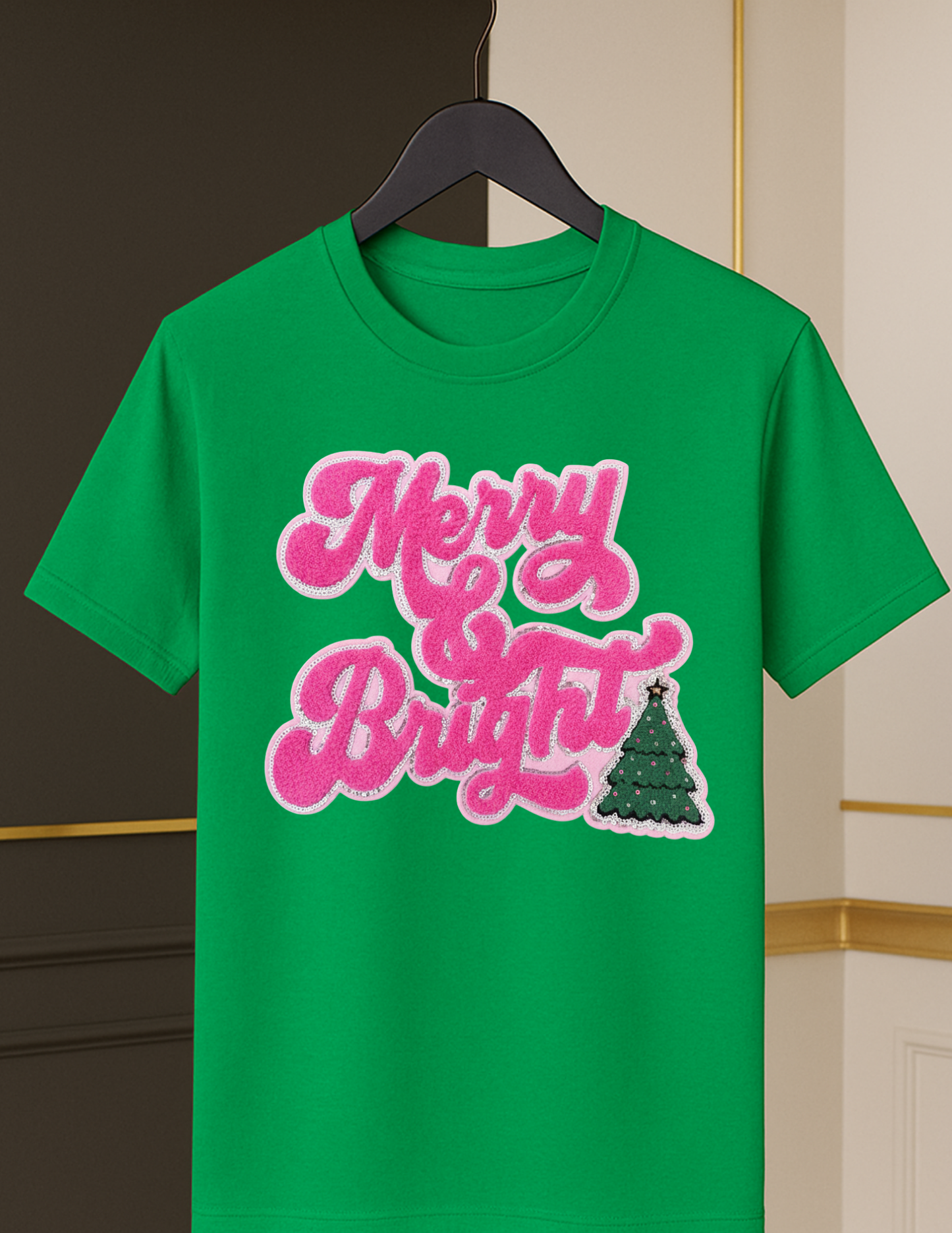 “Merry & Bright” Chenille Tee — Limited Holiday Edition