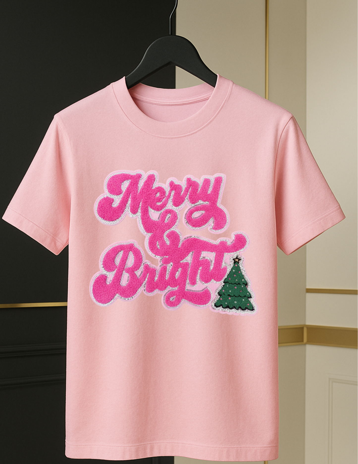 “Merry & Bright” Chenille Tee — Limited Holiday Edition
