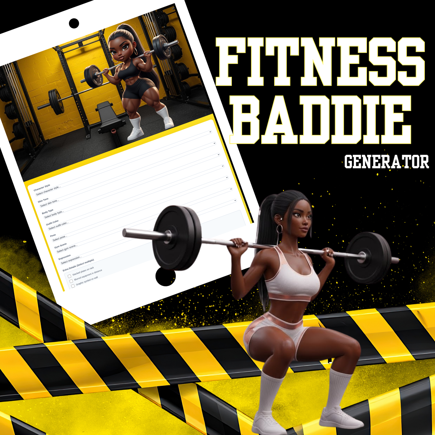 Gym Character Generator – Create Your Own Fitness Cutie!