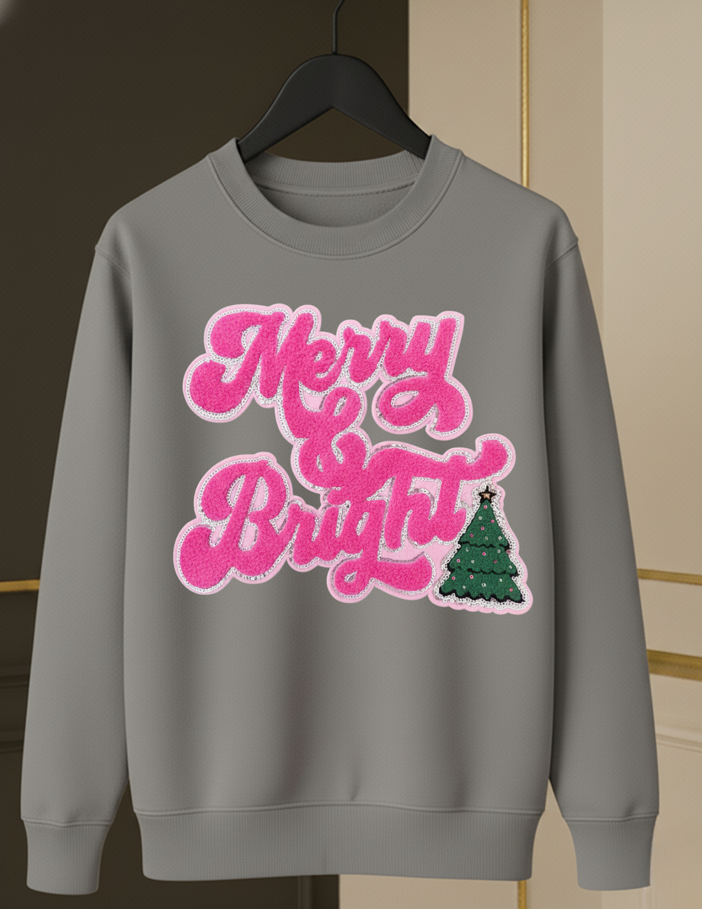🎄 “Merry & Bright” Chenille Sweater — Premium Holiday Edition